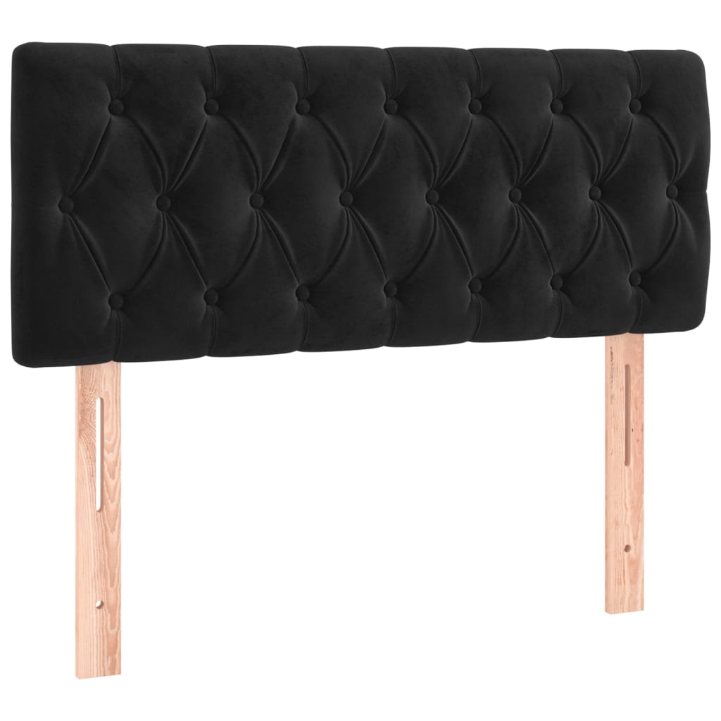 vidaXL Kopfteil Schwarz 90x7x78/88 cm Samt
