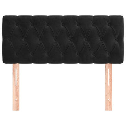 vidaXL Kopfteil Schwarz 90x7x78/88 cm Samt