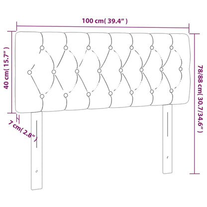 vidaXL Kopfteil Hellgrau 100x7x78/88 cm Stoff