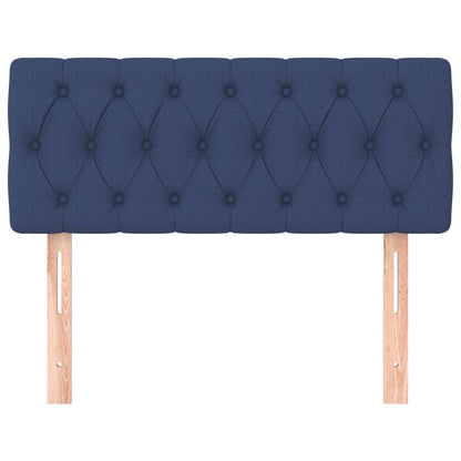 vidaXL Kopfteil Blau 100x7x78/88 cm Stoff
