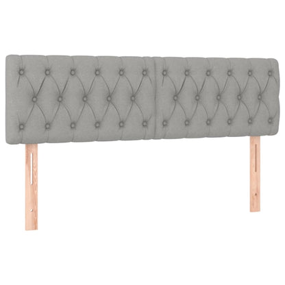 vidaXL Kopfteile 2 Stk. Hellgrau 72x7x78/88 cm Stoff