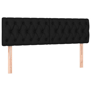 vidaXL Kopfteile 2 Stk. Schwarz 72x7x78/88 cm Stoff