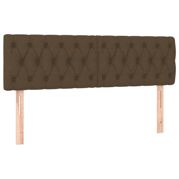 vidaXL Kopfteile 2 Stk. Dunkelbraun 72x7x78/88 cm Stoff