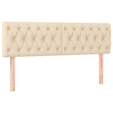 vidaXL Kopfteile 2 Stk. Creme 72x7x78/88 cm Stoff