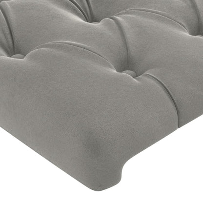vidaXL Kopfteile 2 Stk. Hellgrau 80x7x78/88 cm Samt