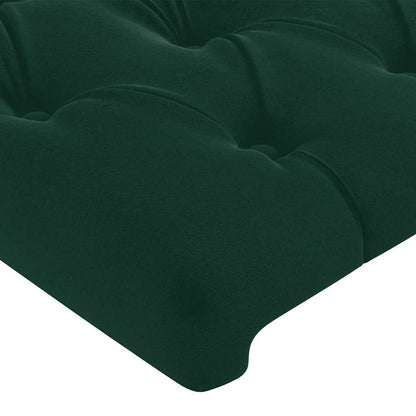 vidaXL Kopfteile 2 Stk. Dunkelgrün 80x7x78/88 cm Samt