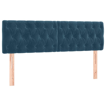 vidaXL Kopfteile 2 Stk. Dunkelblau 80x7x78/88 cm Samt