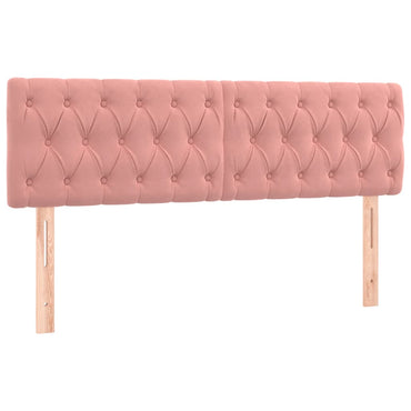 vidaXL Kopfteile 2 Stk. Rosa 80x7x78/88 cm Samt