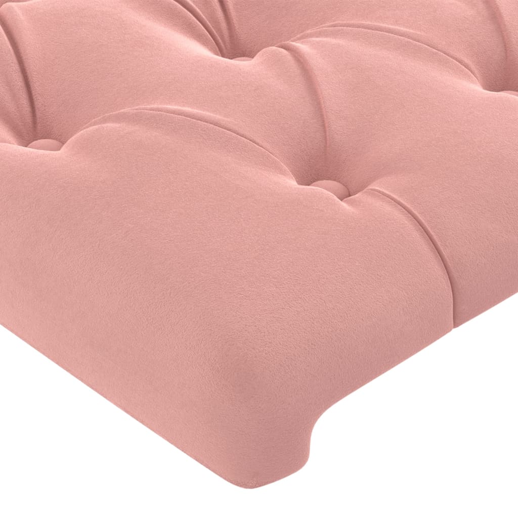 vidaXL Kopfteile 2 Stk. Rosa 80x7x78/88 cm Samt