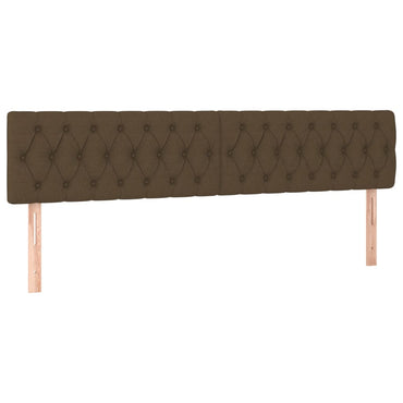 vidaXL Kopfteile 2 Stk. Dunkelbraun 90x7x78/88 cm Stoff