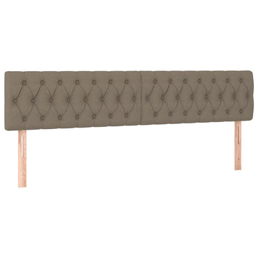 vidaXL Kopfteile 2 Stk. Taupe 90x7x78/88 cm Stoff