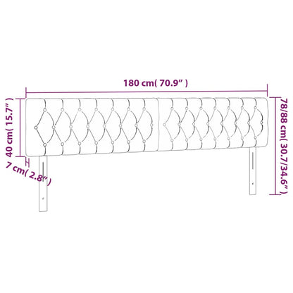 vidaXL Kopfteile 2 Stk. Hellgrau 90x7x78/88 cm Samt