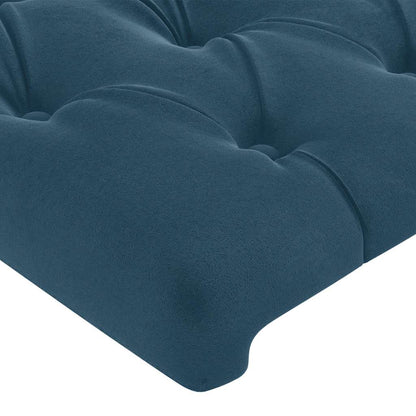 vidaXL Kopfteile 2 Stk. Dunkelblau 100x7x78/88 cm Samt