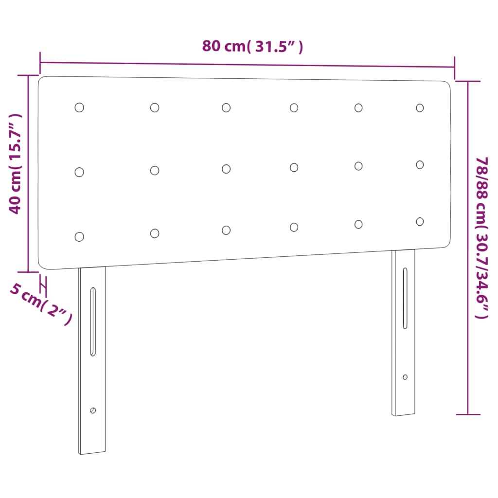 vidaXL Kopfteil Hellgrau 80x5x78/88 cm Stoff