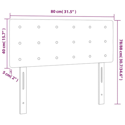 vidaXL Kopfteil Hellgrau 80x5x78/88 cm Stoff