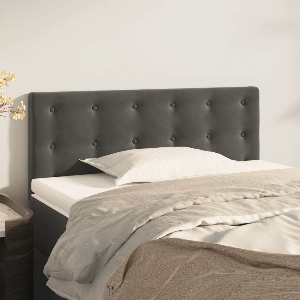 vidaXL Kopfteil Dunkelgrau 80x5x78/88 cm Samt