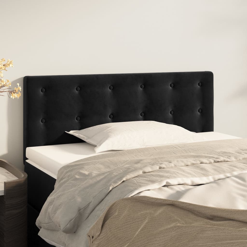 vidaXL Kopfteil Schwarz 80x5x78/88 cm Samt
