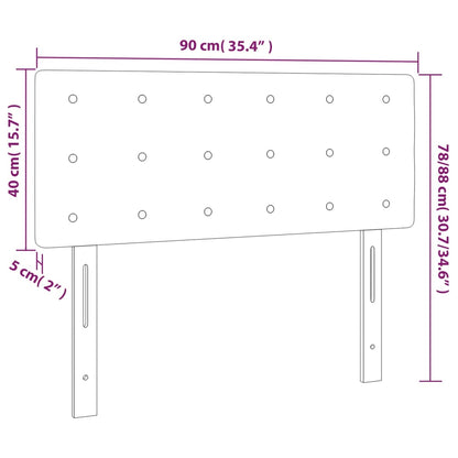 vidaXL Kopfteil Schwarz 90x5x78/88 cm Stoff