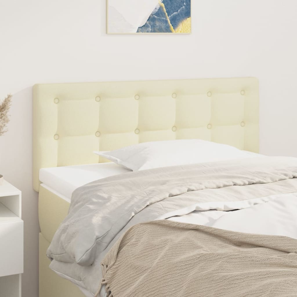 vidaXL Kopfteil Creme 100x5x78/88 cm Kunstleder