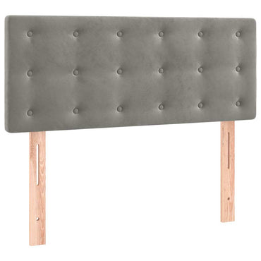 vidaXL Kopfteil Hellgrau 100x5x78/88 cm Samt