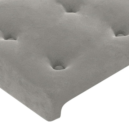 vidaXL Kopfteil Hellgrau 100x5x78/88 cm Samt