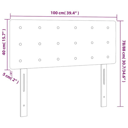 vidaXL Kopfteil Dunkelblau 100x5x78/88 cm Samt
