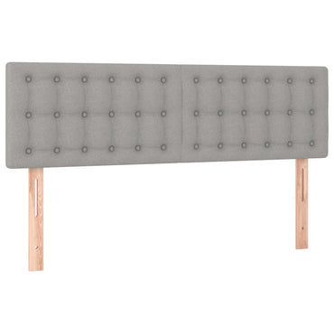 vidaXL Kopfteile 2 Stk. Hellgrau 72x5x78/88 cm Stoff
