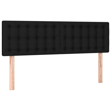 vidaXL Kopfteile 2 Stk. Schwarz 72x5x78/88 cm Stoff