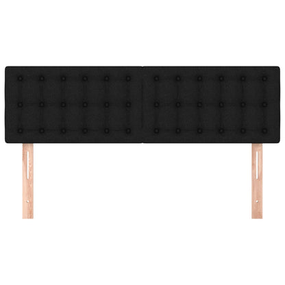 vidaXL Kopfteile 2 Stk. Schwarz 72x5x78/88 cm Stoff