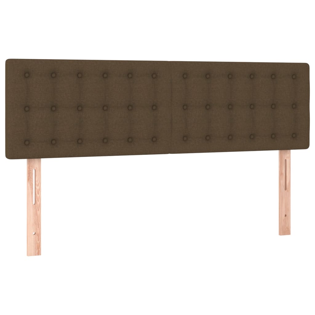 vidaXL Kopfteile 2 Stk. Dunkelbraun 72x5x78/88 cm Stoff