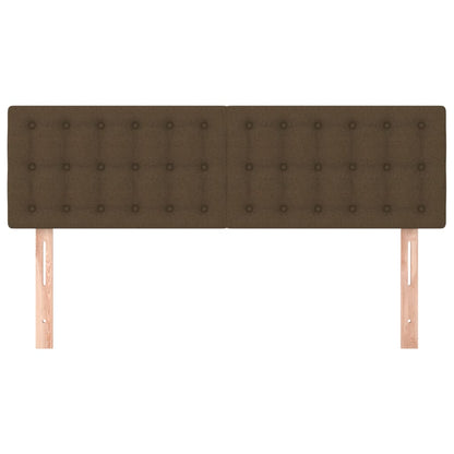 vidaXL Kopfteile 2 Stk. Dunkelbraun 72x5x78/88 cm Stoff