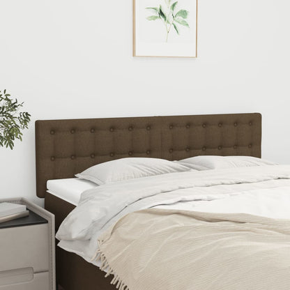 vidaXL Kopfteile 2 Stk. Dunkelbraun 72x5x78/88 cm Stoff