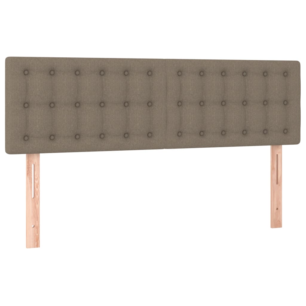 vidaXL Kopfteile 2 Stk. Taupe 72x5x78/88 cm Stoff