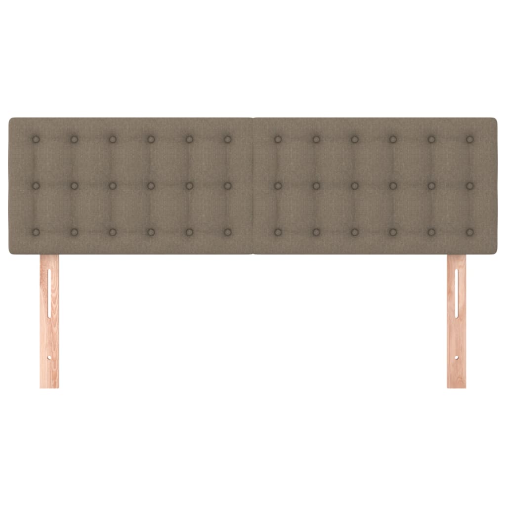 vidaXL Kopfteile 2 Stk. Taupe 72x5x78/88 cm Stoff