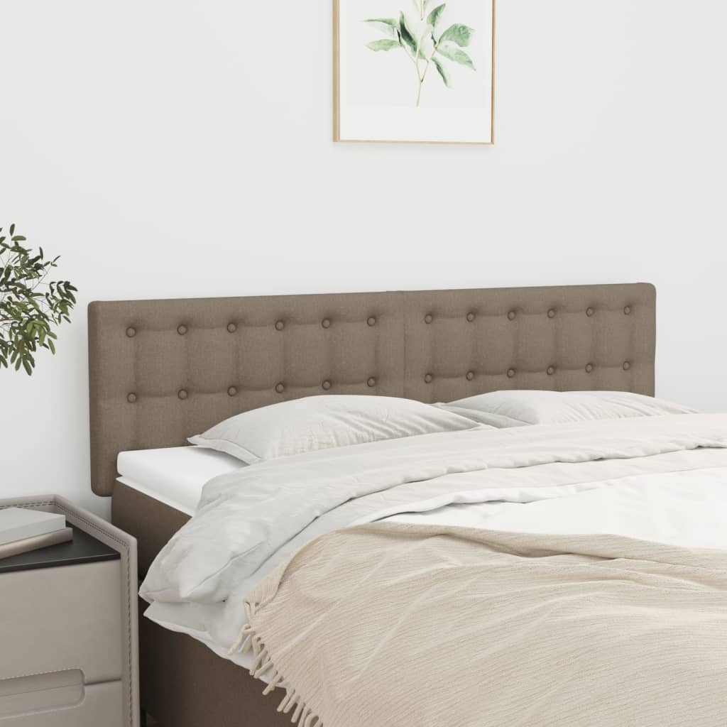 vidaXL Kopfteile 2 Stk. Taupe 72x5x78/88 cm Stoff