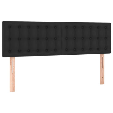 vidaXL Kopfteile 2 Stk. Schwarz 72x5x78/88 cm Kunstleder