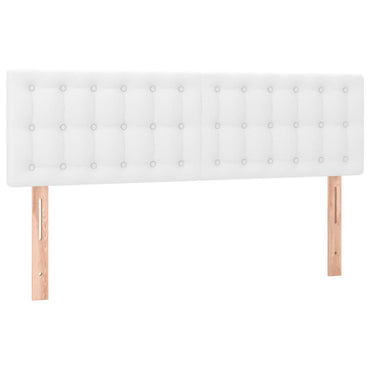 vidaXL Kopfteile 2 Stk. Weiß 72x5x78/88 cm Kunstleder