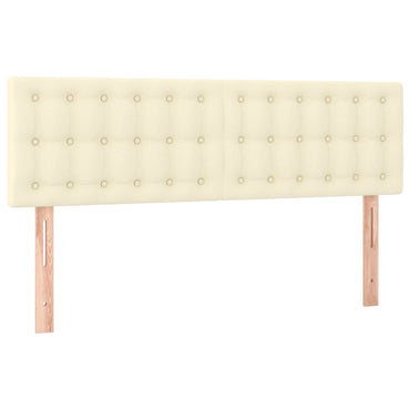 vidaXL Kopfteile 2 Stk. Creme 72x5x78/88 cm Kunstleder