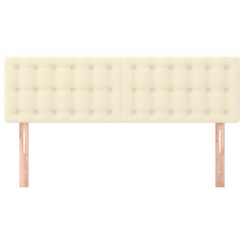 vidaXL Kopfteile 2 Stk. Creme 72x5x78/88 cm Kunstleder