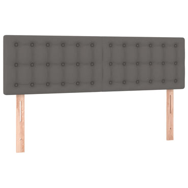 vidaXL Kopfteile 2 Stk. Grau 72x5x78/88 cm Kunstleder