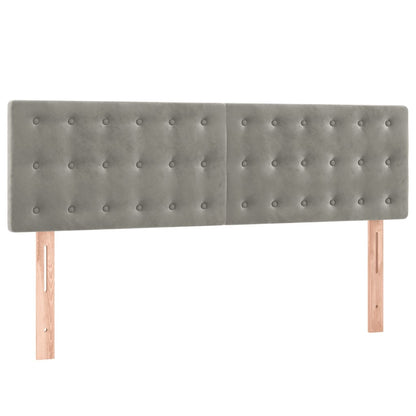 vidaXL Kopfteile 2 Stk. Hellgrau 72x5x78/88 cm Samt