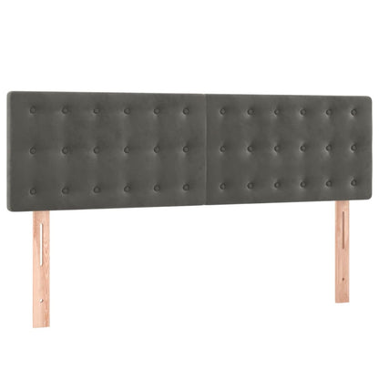 vidaXL Kopfteile 2 Stk. Dunkelgrau 72x5x78/88 cm Samt