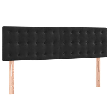 vidaXL Kopfteile 2 Stk. Schwarz 72x5x78/88 cm Samt
