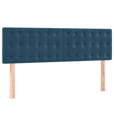 vidaXL Kopfteile 2 Stk. Dunkelblau 72x5x78/88 cm Samt