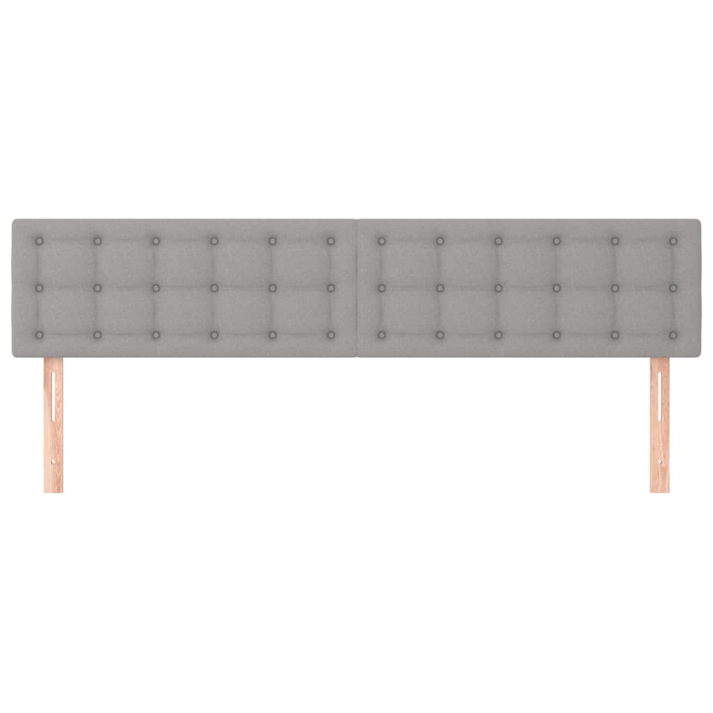 vidaXL Kopfteile 2 Stk. Hellgrau 80x5x78/88 cm Stoff