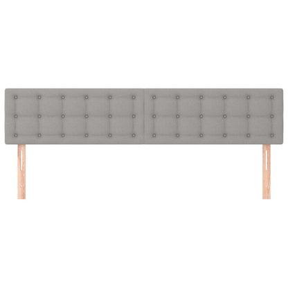vidaXL Kopfteile 2 Stk. Hellgrau 80x5x78/88 cm Stoff