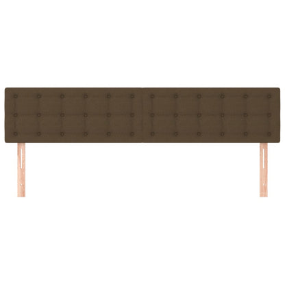 vidaXL Kopfteile 2 Stk. Dunkelbraun 80x5x78/88 cm Stoff