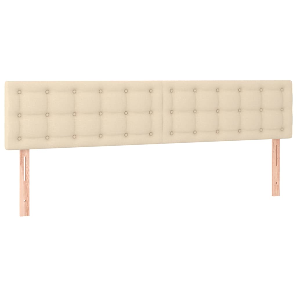 vidaXL Kopfteile 2 Stk. Creme 80x5x78/88 cm Stoff