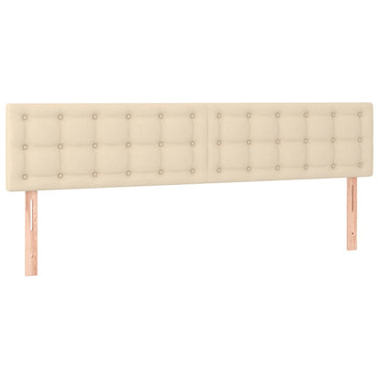 vidaXL Kopfteile 2 Stk. Creme 80x5x78/88 cm Stoff