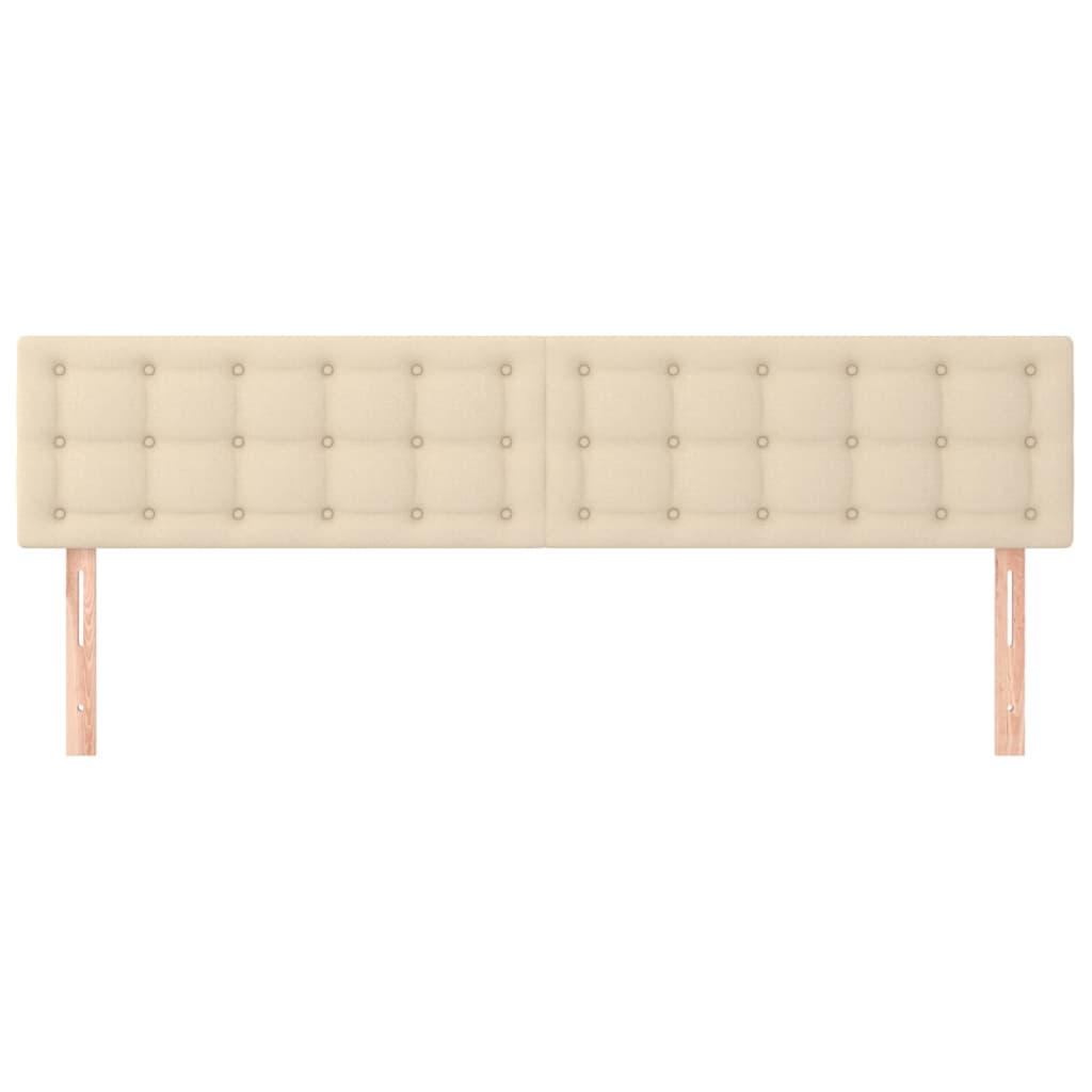 vidaXL Kopfteile 2 Stk. Creme 80x5x78/88 cm Stoff